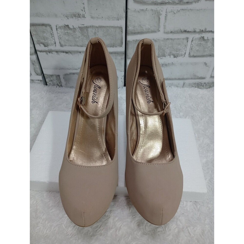 Flourish nude Pumps Ankle Strap  Heels Size 10